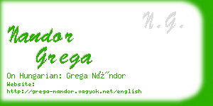 nandor grega business card